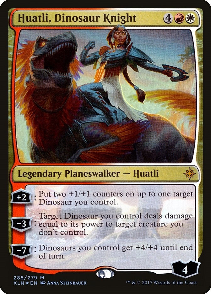 Huatli, Dinosaur Knight (285) (XLN)