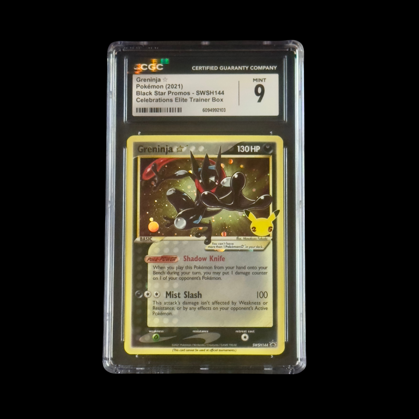 Pokemon Slab Greninja SWSH144 CGC 9 Mint 2021