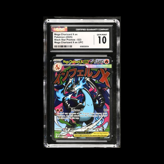 Pokemon Slab Mega Charizard X EX 023 CGC 10 Gem 2025