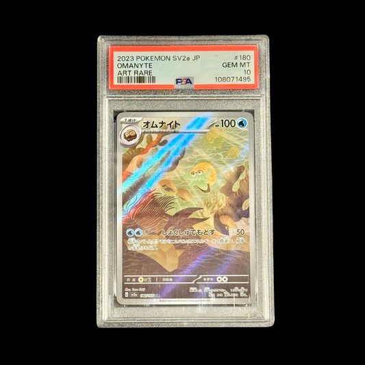 Pokemon JP Slab Omanyte 180 SV2A PSA 10 2023