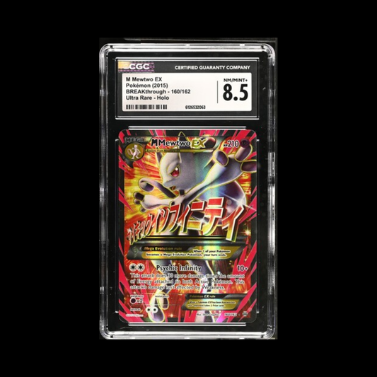 Pokemon Slab Mega Mewtwo EX 160 CGC 8.5 Near Mint+ 2015