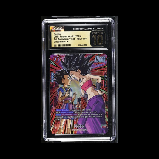 Dragon Ball Super Fusion World Slab Cabba FB01-007 CGC Pristine 10 2025