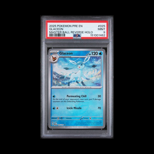 Pokemon Slab Glaceon Master Ball 025 PSA 9 Mint 2025