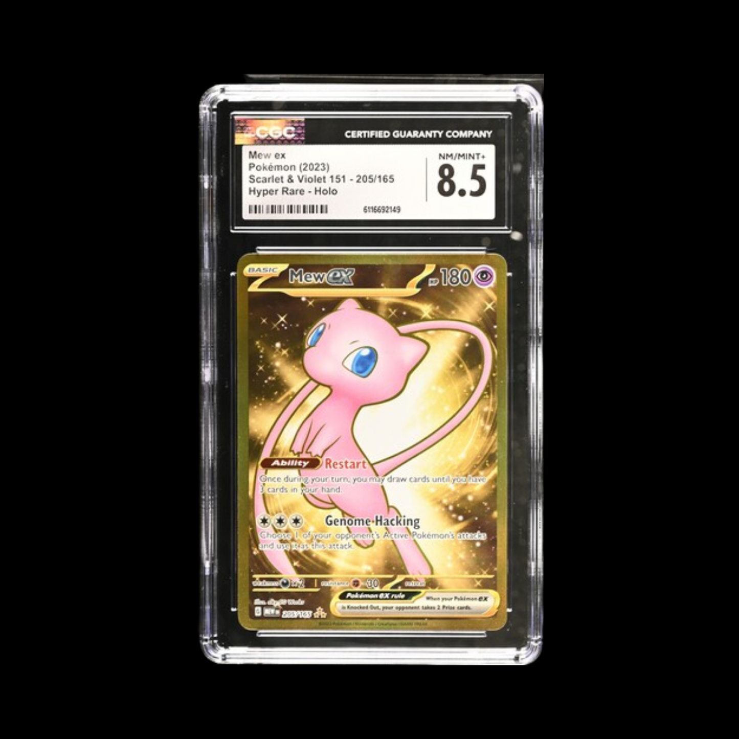 Pokemon Slab Mew Ex Holo 205 CGC 8.5 NM 2023
