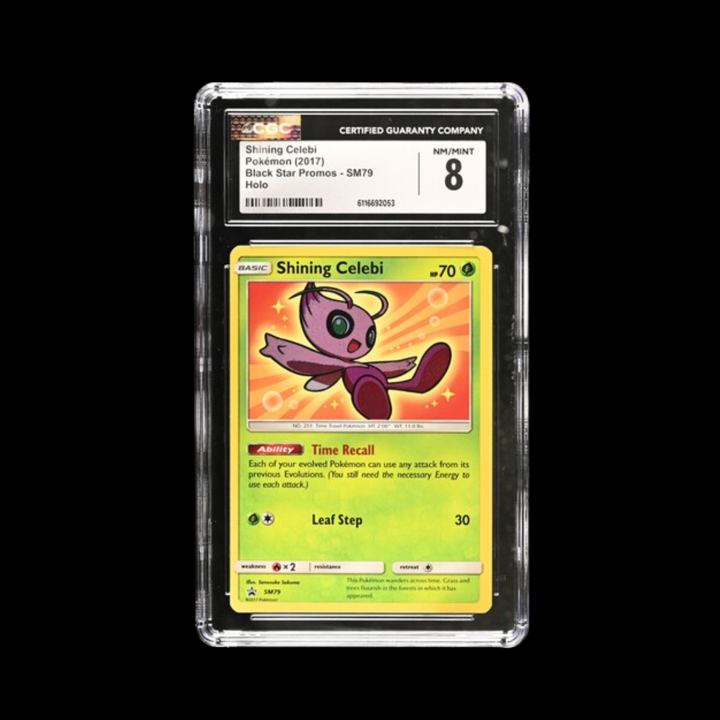 Pokemon Slab Shining Celebi SM79 CGC 8 NM 2017