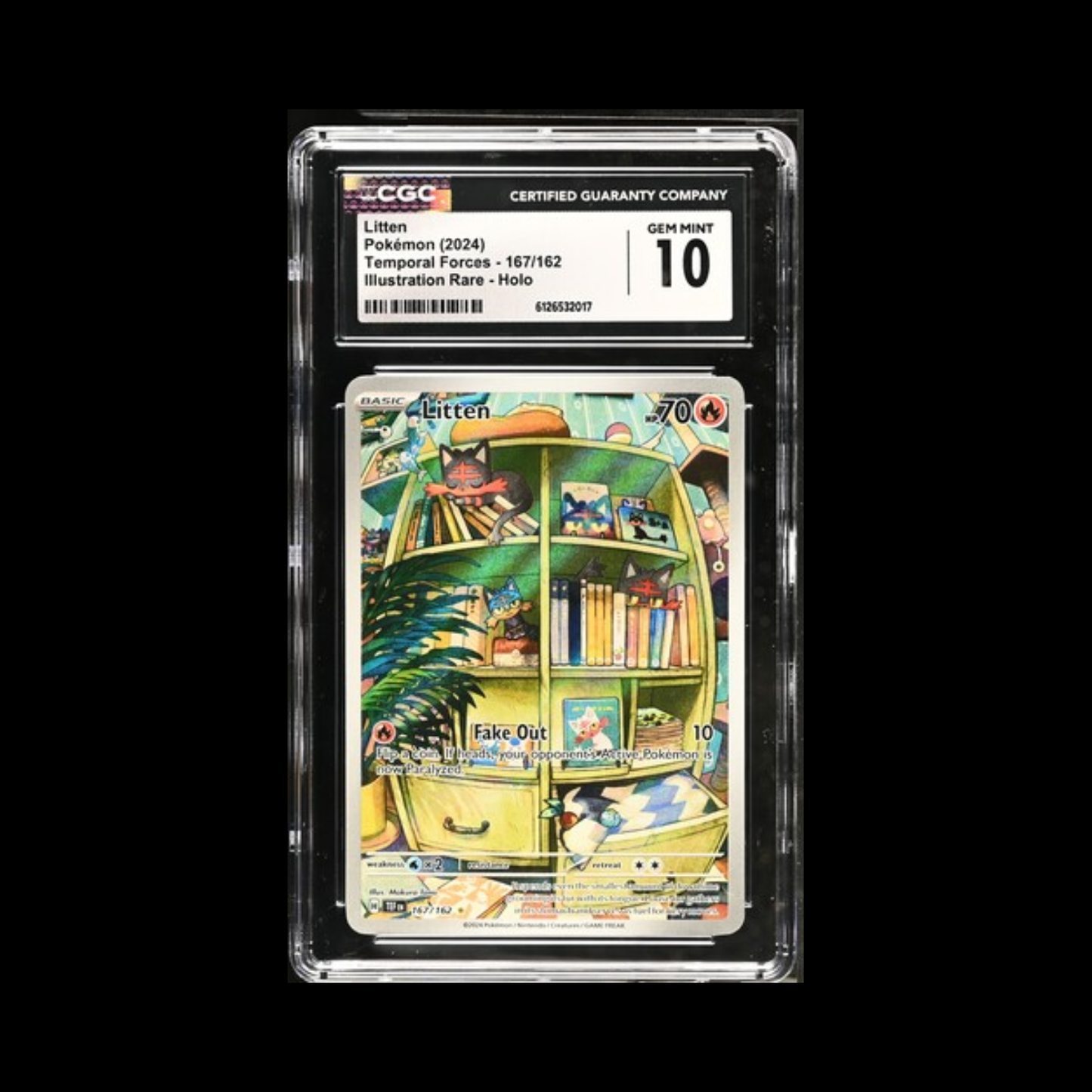 Pokemon Slab Litten 167 CGC 10 Gem 2024