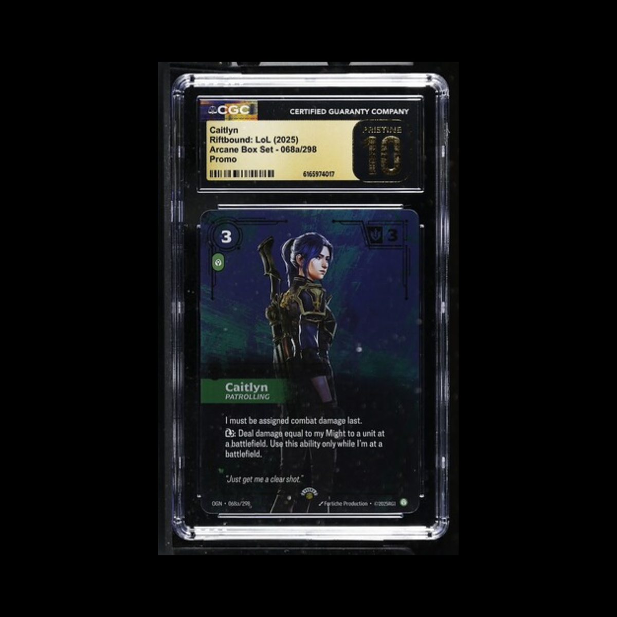 Riftbound Slab Caitlyn 068a Arcane Box Set CGC Pristine 10 2025