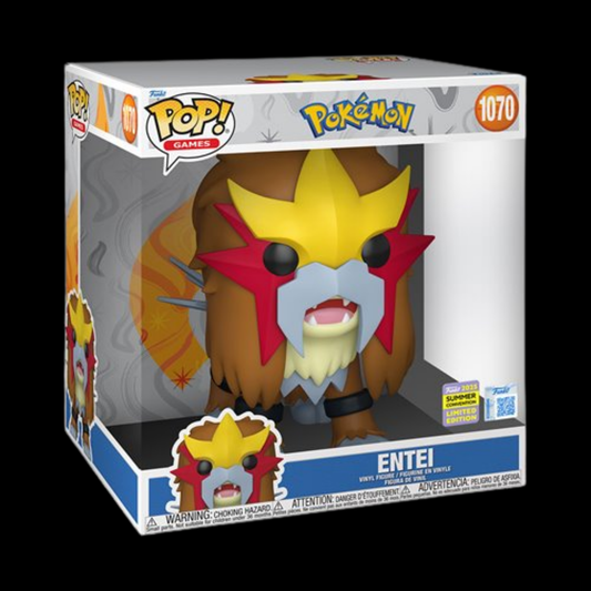 Pokemon Entei Jumbo 10-Inch Funko Pop! Vinyl Figure #1070 - 2025 Convention Exclusive