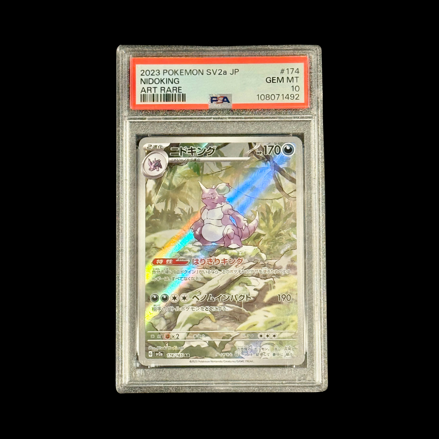 Pokemon JP Slab Nidoking 174 SV2A PSA 10 2023