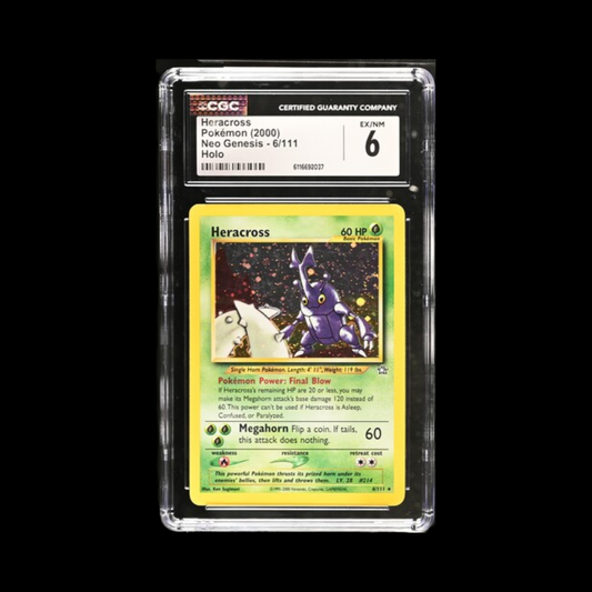 Pokemon Slab Heracross 6 Holo CGC 6 EX 2000