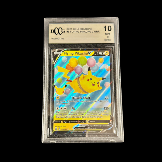 Pokemon Slab Flying Pikachu 6 Celebrations BCCG 10 Gem 2021