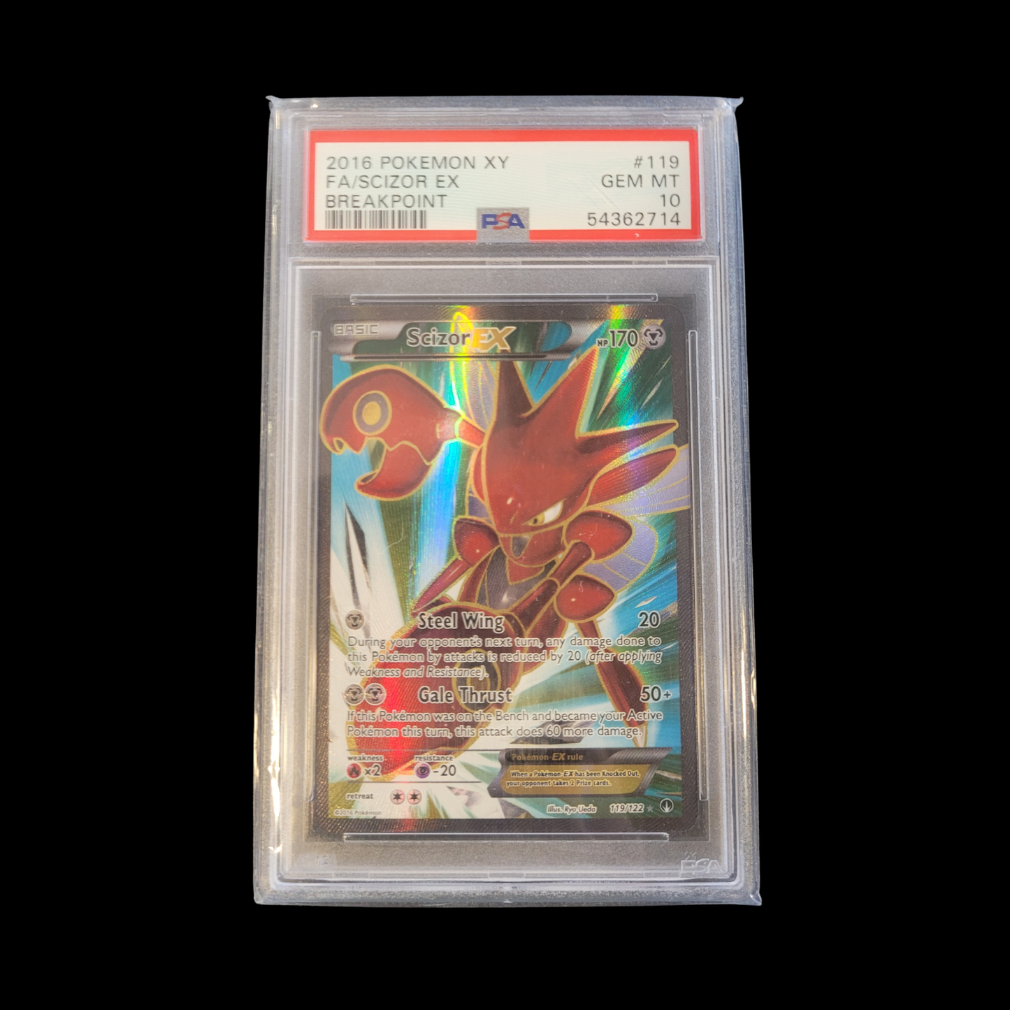 Pokemon Slab Scizor EX 119 PSA 10 Gem 2016
