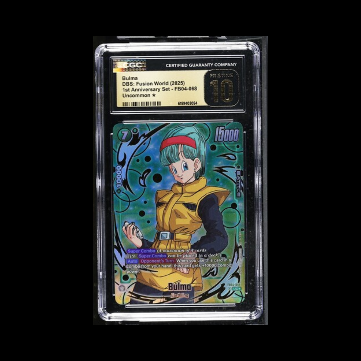 Dragon Ball Super Fusion World Slab Bulma FB04-068 CGC Pristine 10 2025