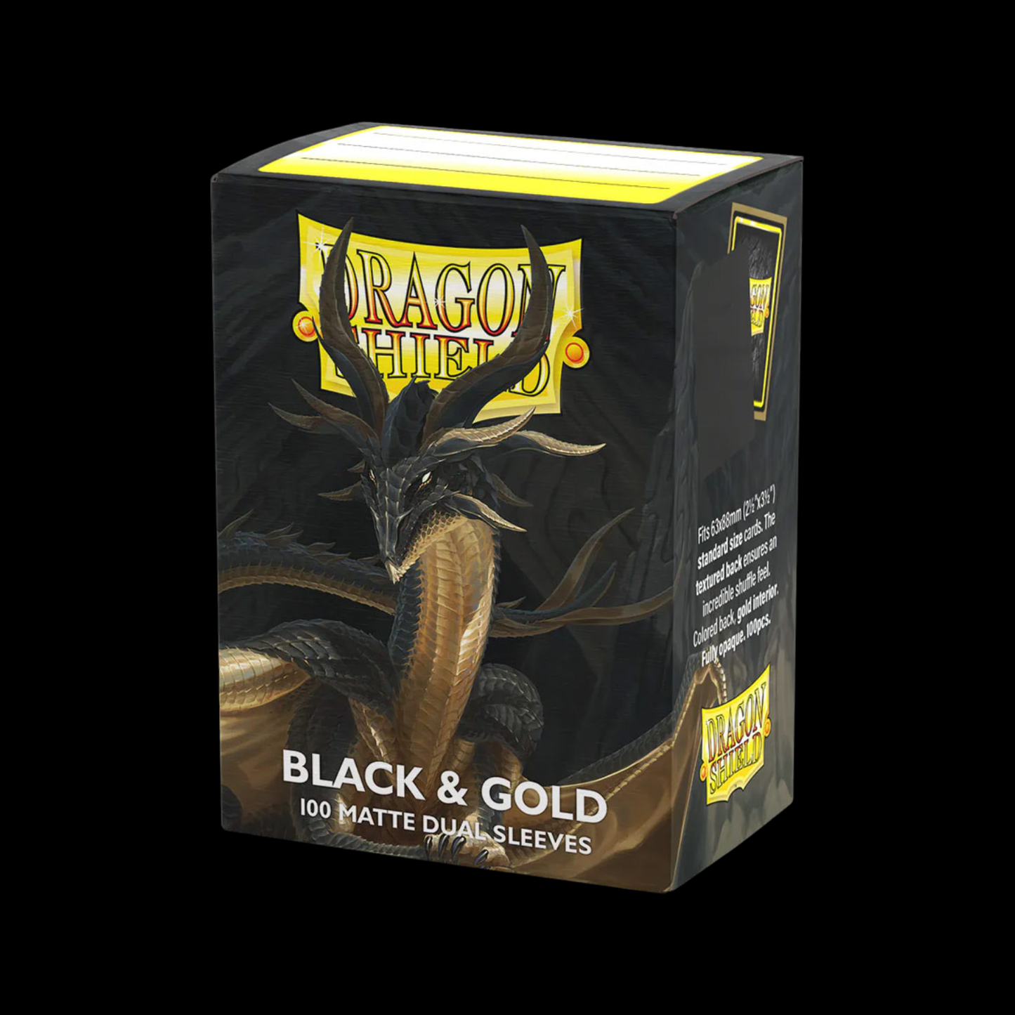 Dragon Shield Matte Dual Black And Gold Sleeves 100x