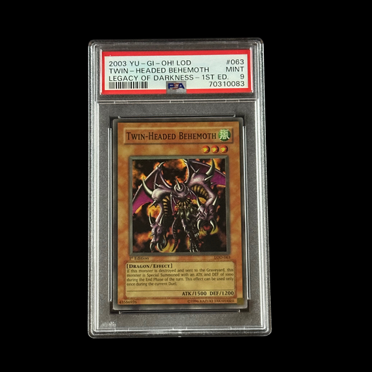 Yu-Gi-Oh! Slab Twin-Headed Behemoth 1st Edition LOD-063 PSA 9 Mint 2003