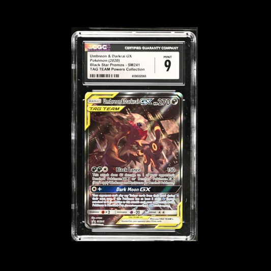 Pokemon Slab Umbreon & Darkrai GX SM241 CGC 9 Mint 2020