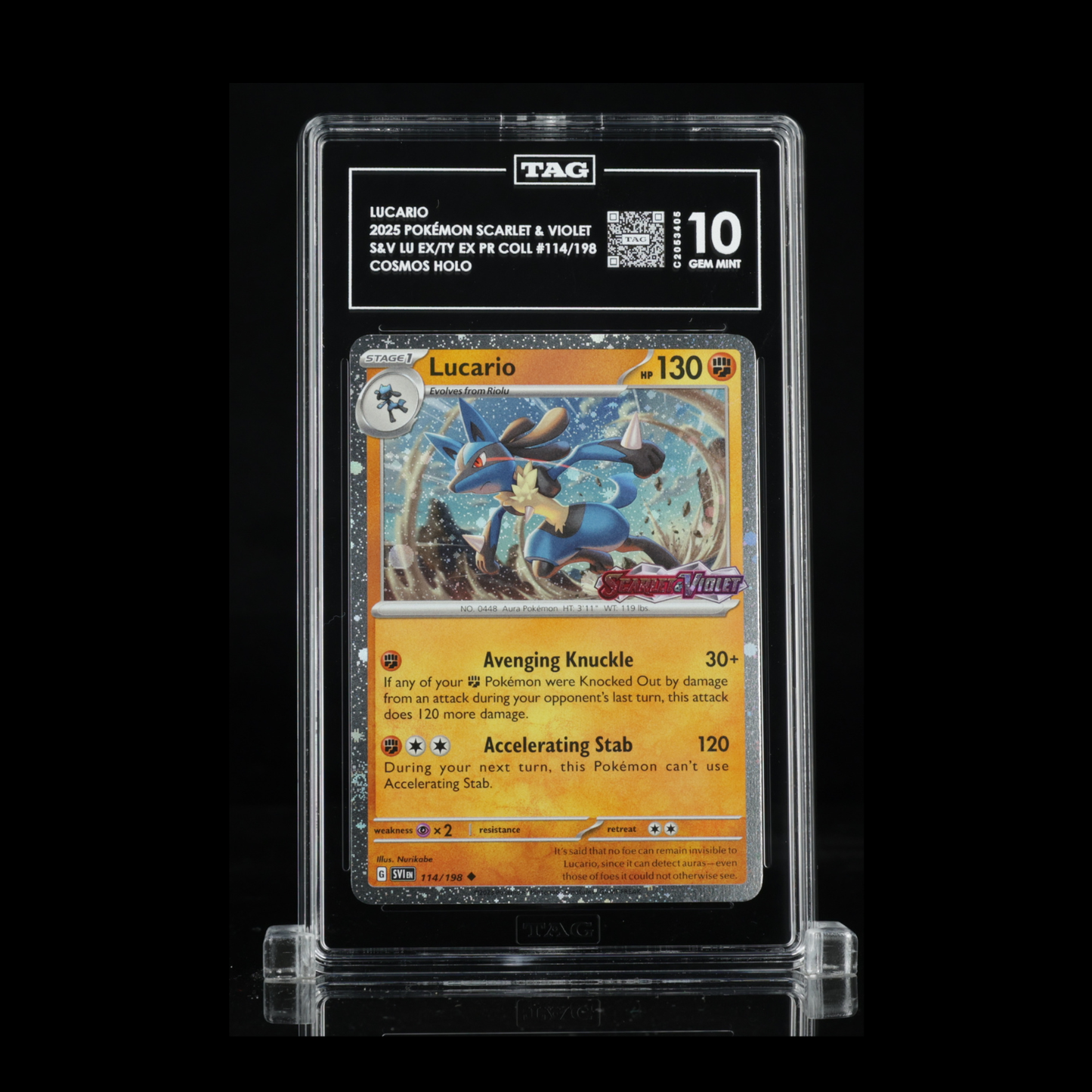 Pokemon Slab Lucario 114 Stamped TAG 10 Gem 2025