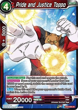 Pride and Justice Toppo (BT3-026) (Cross Worlds) (DBS-B03)