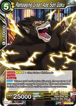 Rampaging Great Ape Son Goku (BT3-089) (Cross Worlds) (DBS-B03)