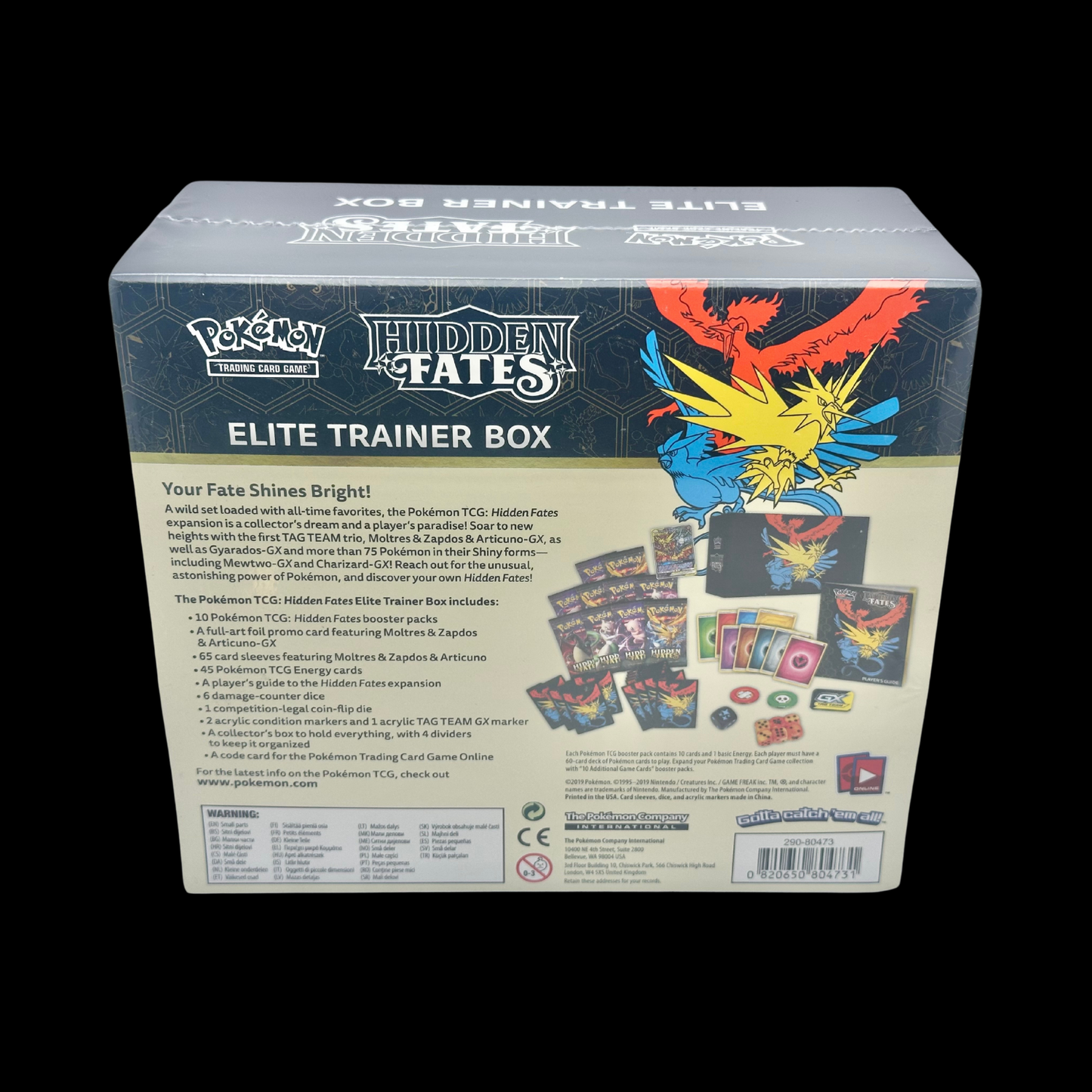 Pokemon Sun & Moon Hidden Fates Elite Trainer Box 2019
