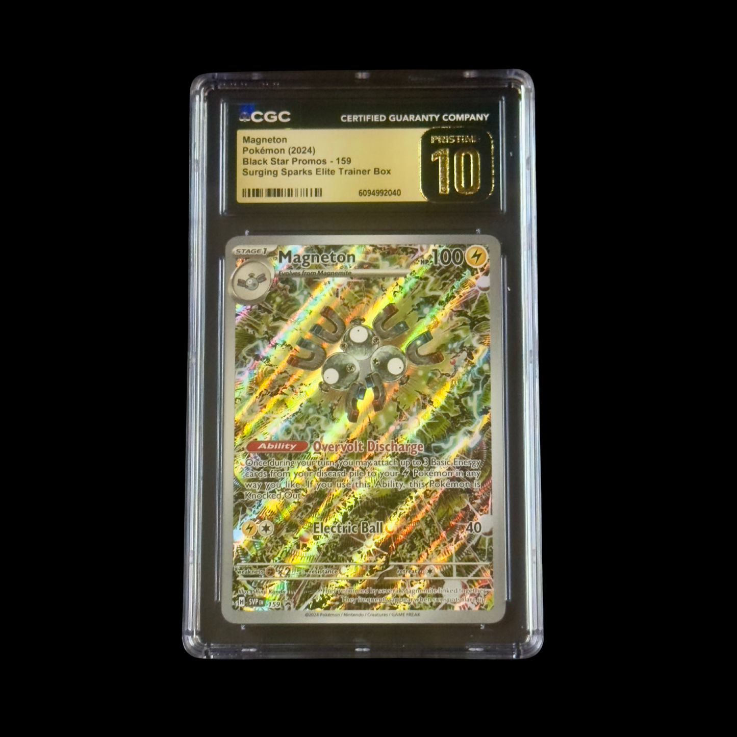 Pokemon Slab Magneton 159 CGC Pristine 10 2024