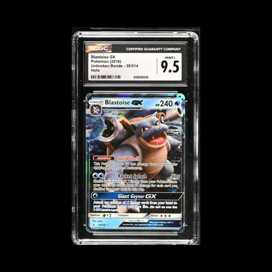 Pokemon Slab Blastoise GX 35 CGC 9.5 Mint+ 2019