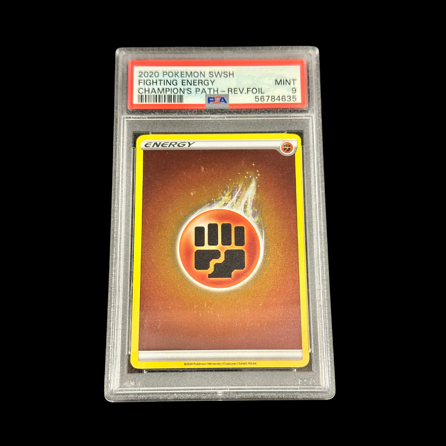Pokemon Slab Fighting Energy Foil Champions Path SWSH PSA 9 Mint 2020