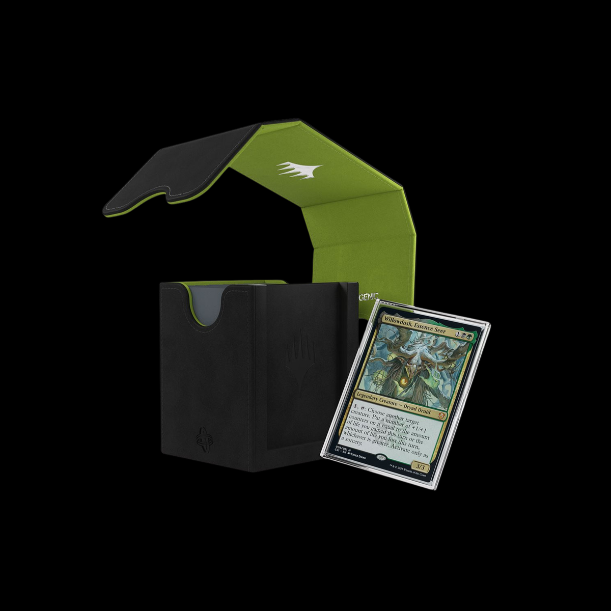 Gamegenic Squire Plus XL Deck Case Black / Green 100x