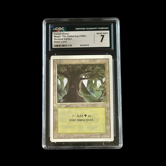 MTG Magic The Gathering Slab Forest Revised CGC 7 NM 1994