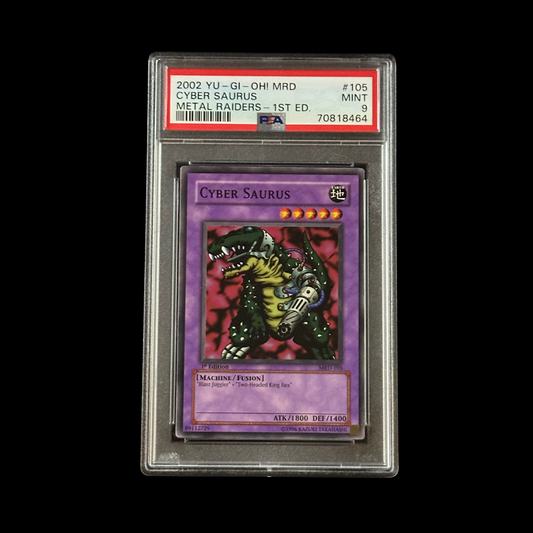 Yu-Gi-Oh! Slab Cyber Saurus Metal Raiders 1st Edition MRD-105 PSA 9 Mint 2002