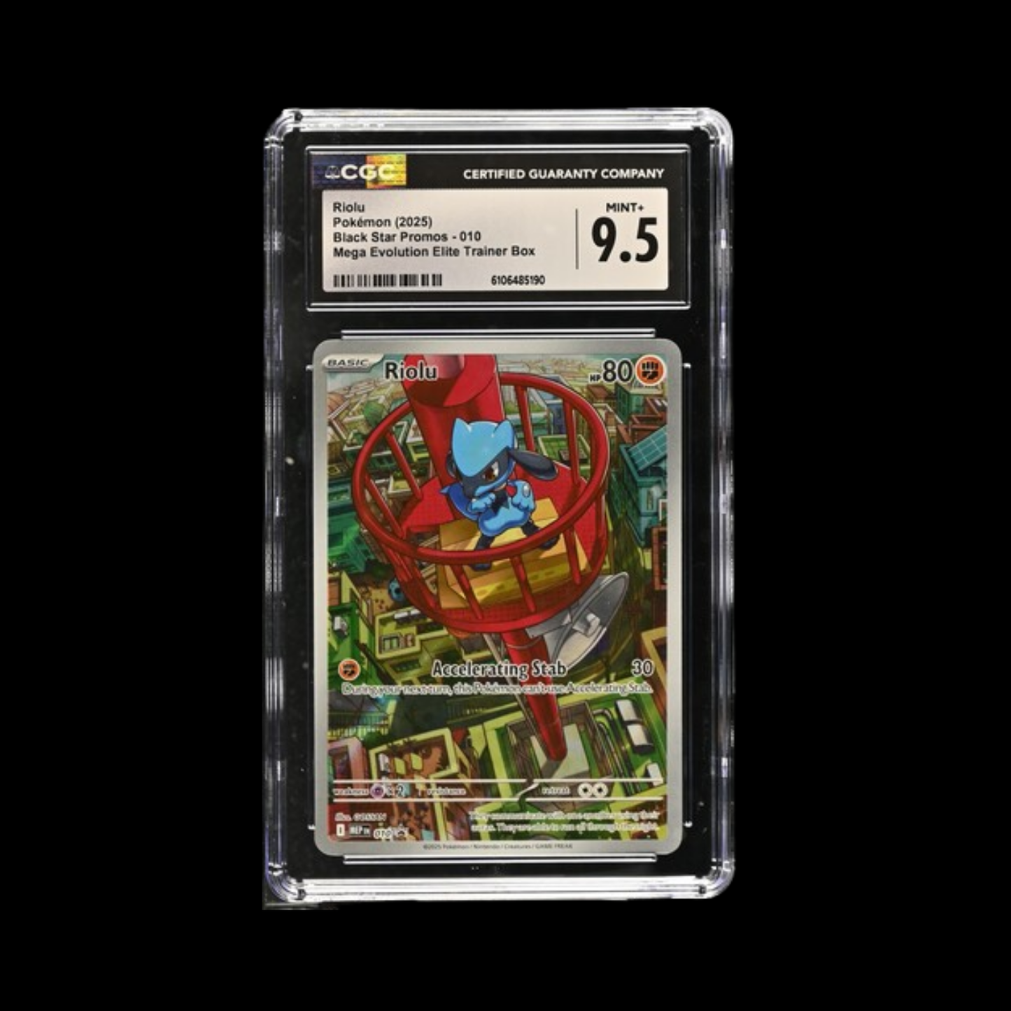 Pokemon Slab Riolu 010 CGC 9.5 Mint+ 2025