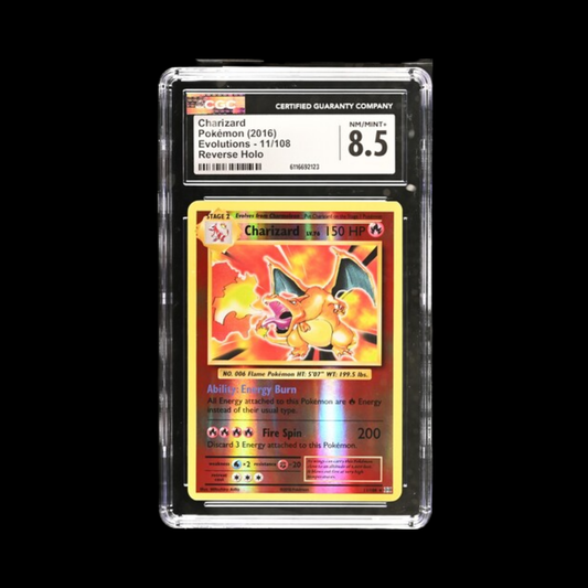 Pokemon Slab Charizard Reverse Holo 11 CGC 8.5 NM 2016