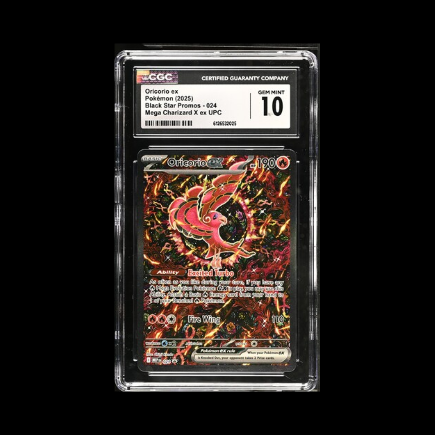 Pokemon Slab Oricorio EX 024 CGC 10 Gem 2025