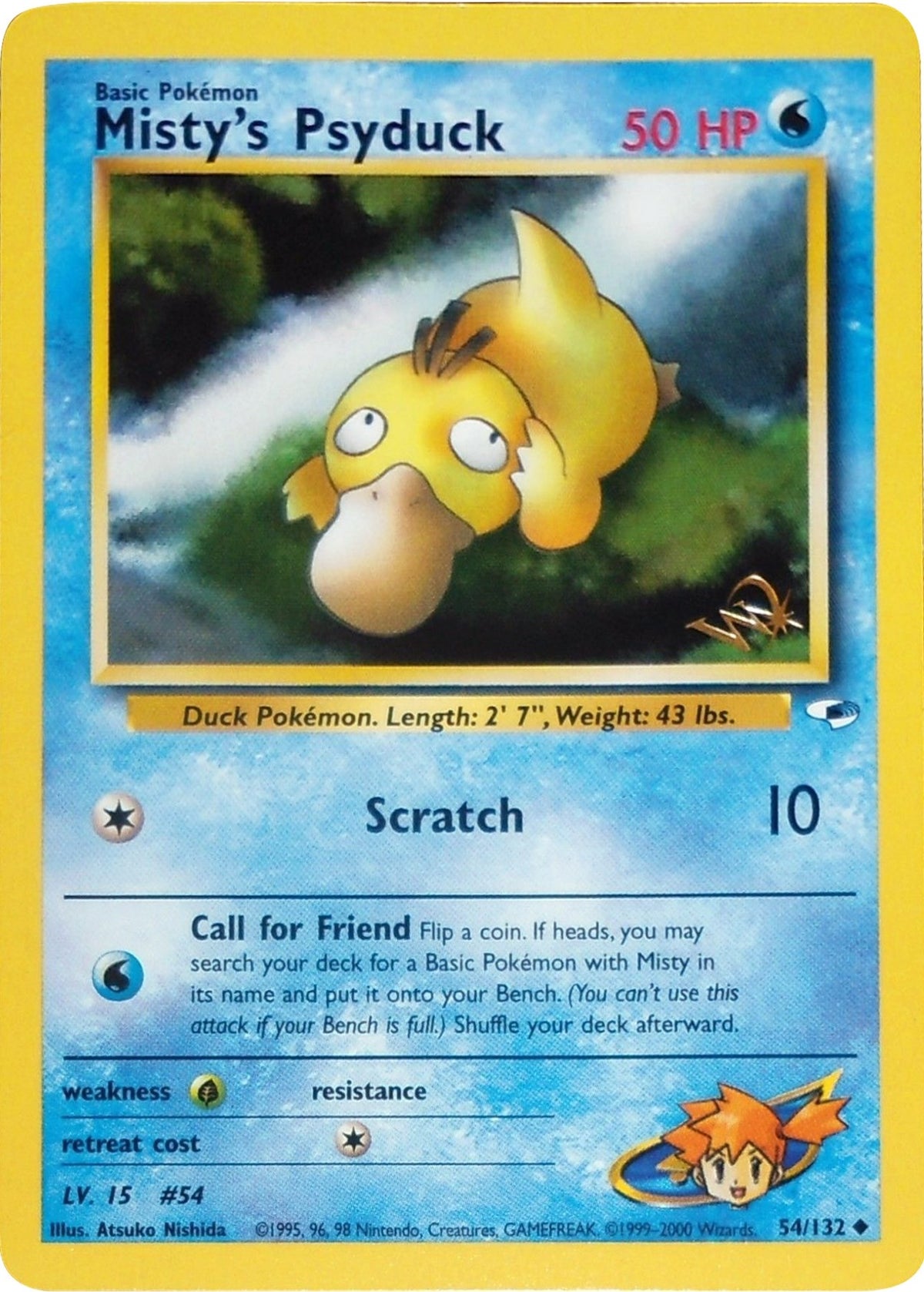 Misty's Psyduck [W Stamped] (054/132) (PR)
