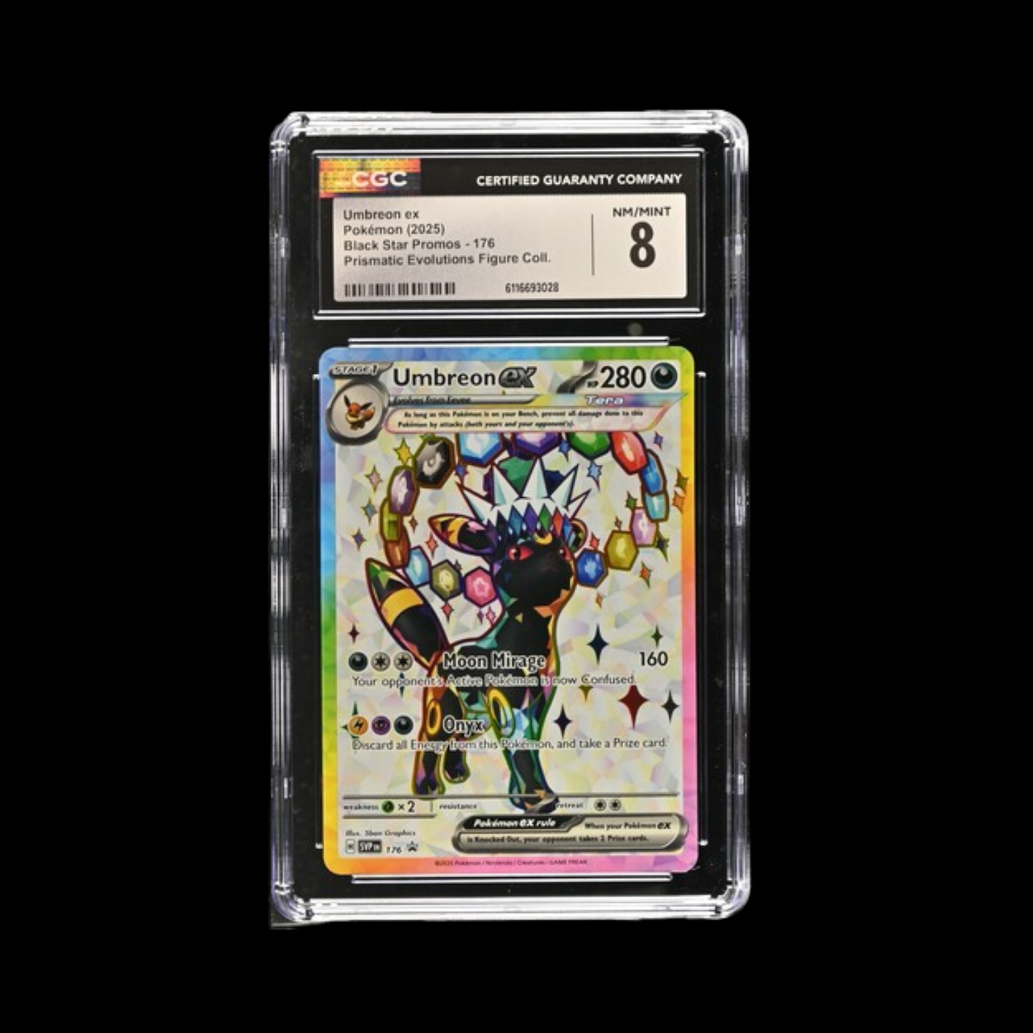 Pokemon Slab Umbreon 176 2025 CGC 8 Nm/Mint
