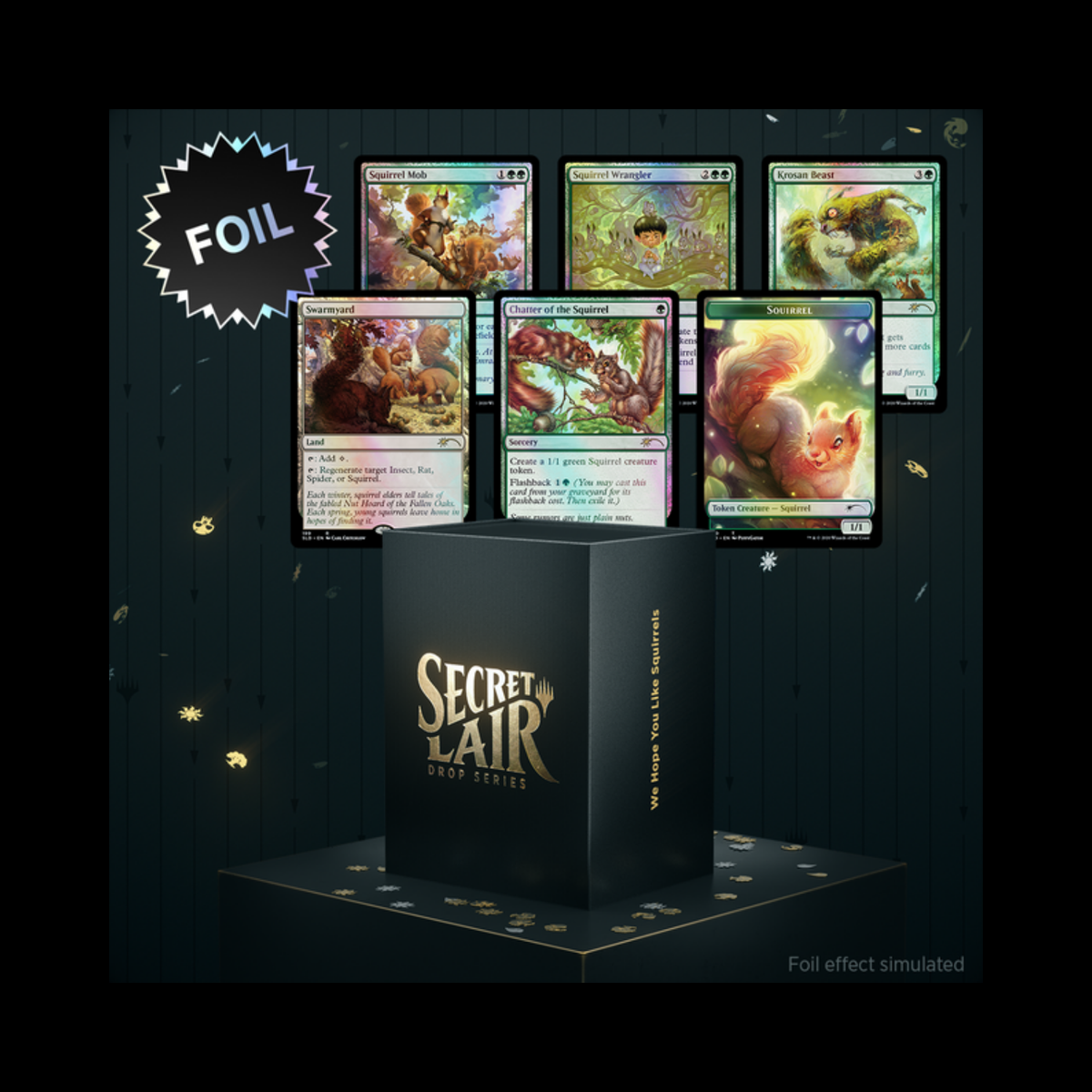 MTG Magic The Gathering Secret Lair We Hope You Like Squirrels Traditional Foil Sealed