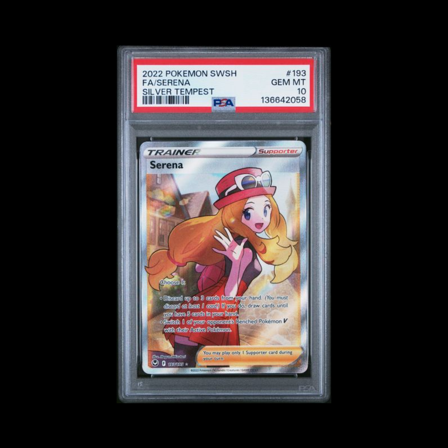 Pokemon Slab Serena 193 PSA 10 Gem 2022