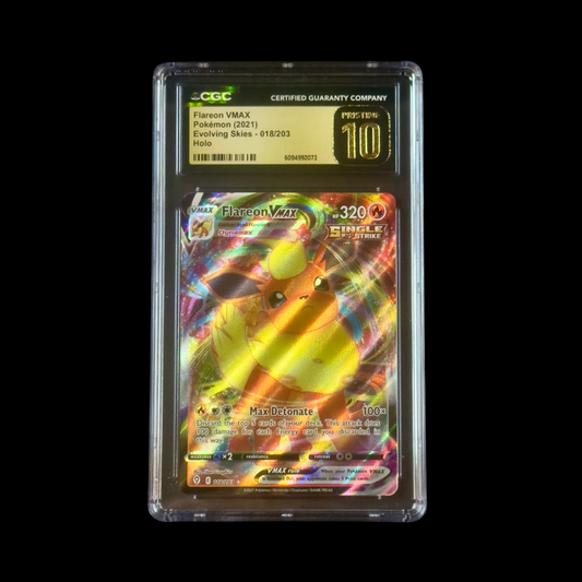 Pokemon Slab Flareon VMAX 018 CGC Pristine 10 2021
