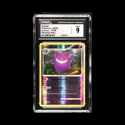 Pokemon Slab Gengar 17 Reverse Holo CGC 9 Mint 2009