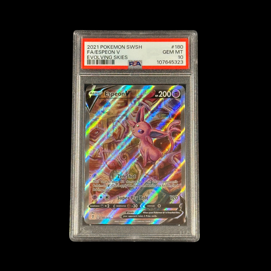Pokemon Slab Espeon V Evolving Skies 180 PSA 10 Gem 2021
