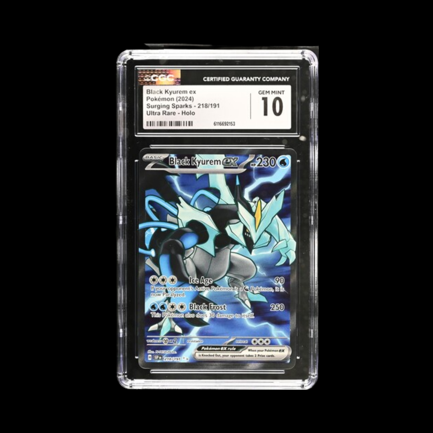 Pokemon Slab Black Kyurem Ex 218 CGC 10 Gem 2024
