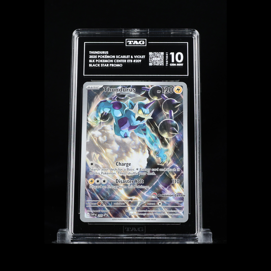 Pokemon JP Slab Thundurus 209 Pokemon Center TAG 10 Gem 2025
