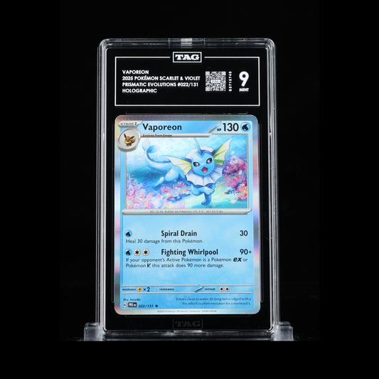 Pokemon Slab Vaporeon 022 TAG 9 Mint 2025