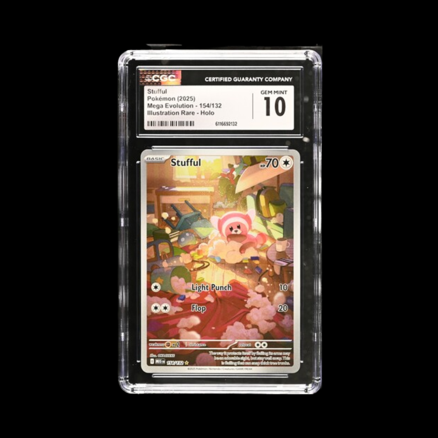 Pokemon Slab Stufful 154 CGC 10 Gem 2025