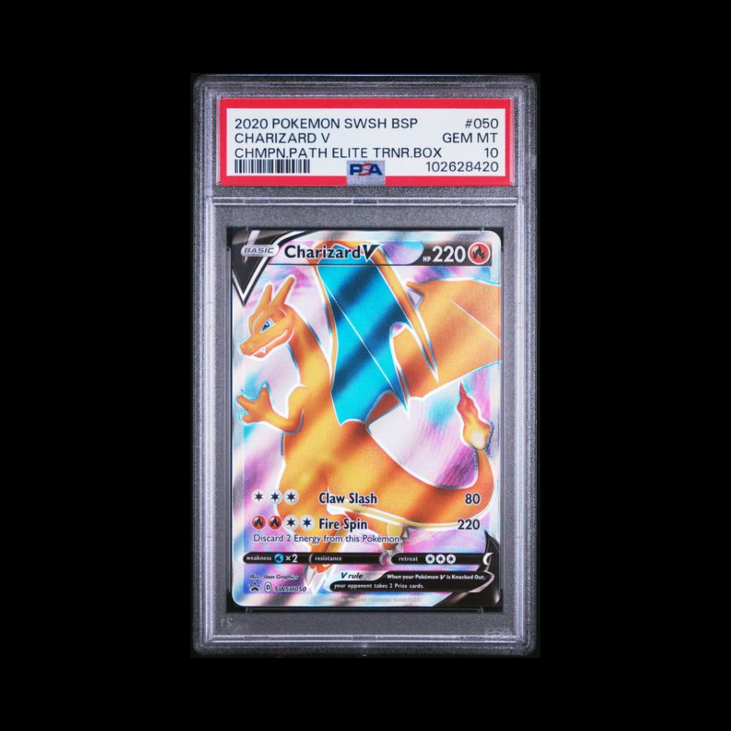 Pokemon Slab Charizard V 050 2020 PSA 10 Gem