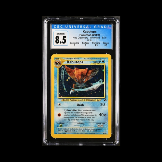 Pokemon Slab Kabutops 6/75 Holo CGC 8.5 Near Mint+ 2001
