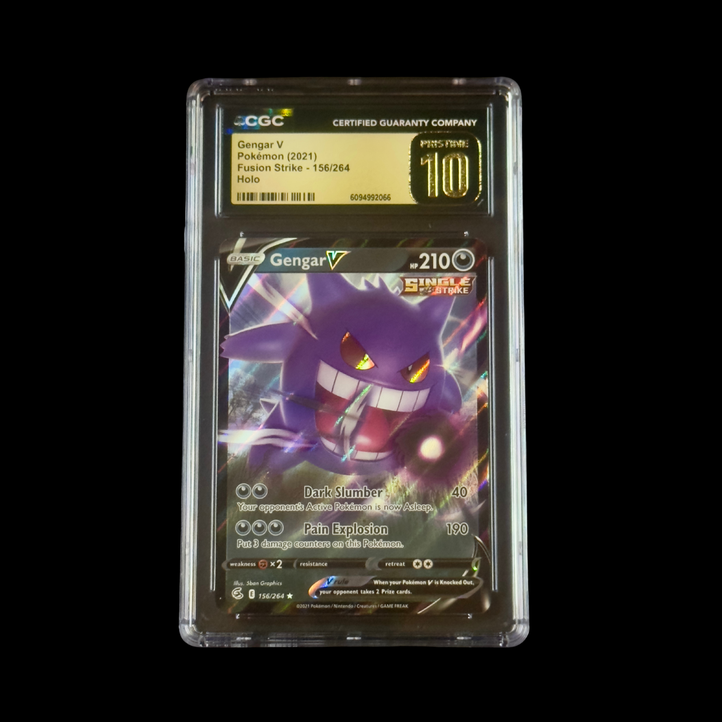 Pokemon Slab Gengar V 156 CGC Pristine 10 2021