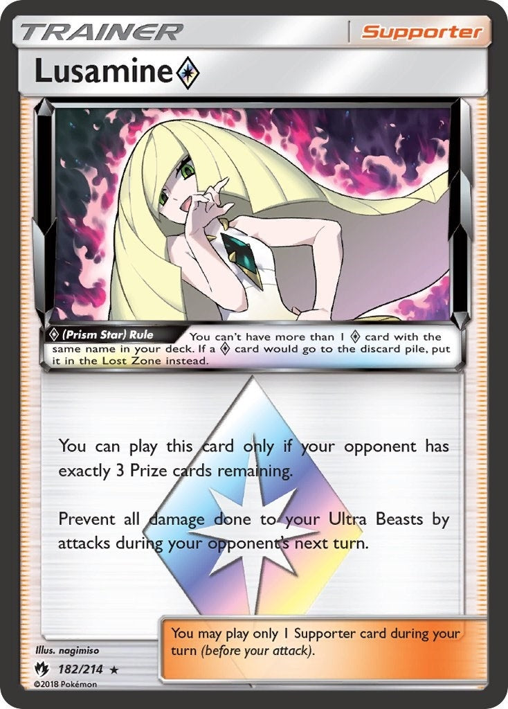 Lusamine Prism Star (182/214) (SM - Lost Thunder) (SM8)