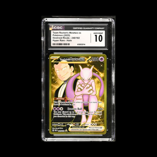 Pokemon Slab Team Rocket's Mewtwo EX 240 CGC 10 Gem 2025