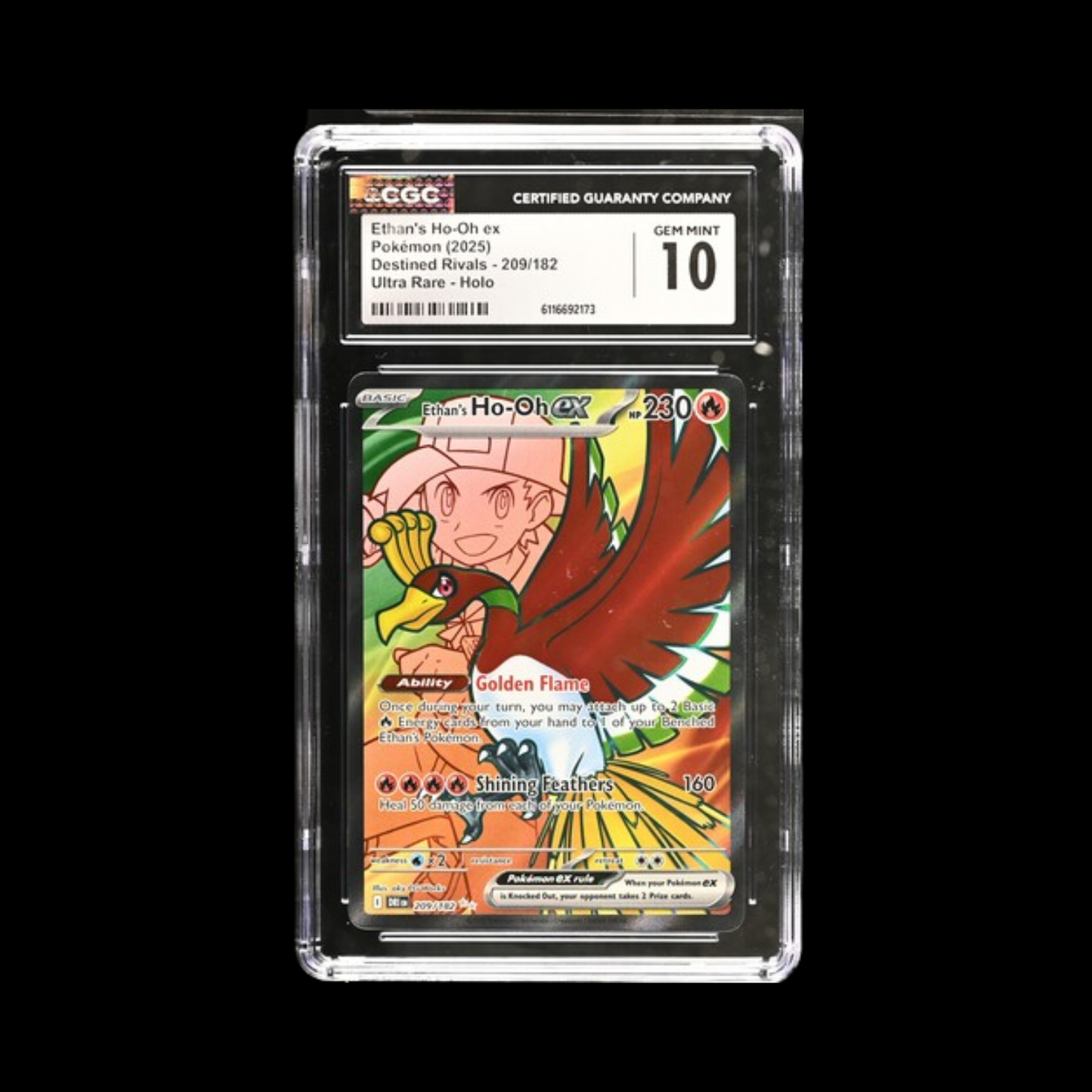 Pokemon Slab Ethan's Ho-Oh Ex 209 CGC 10 Gem 2025